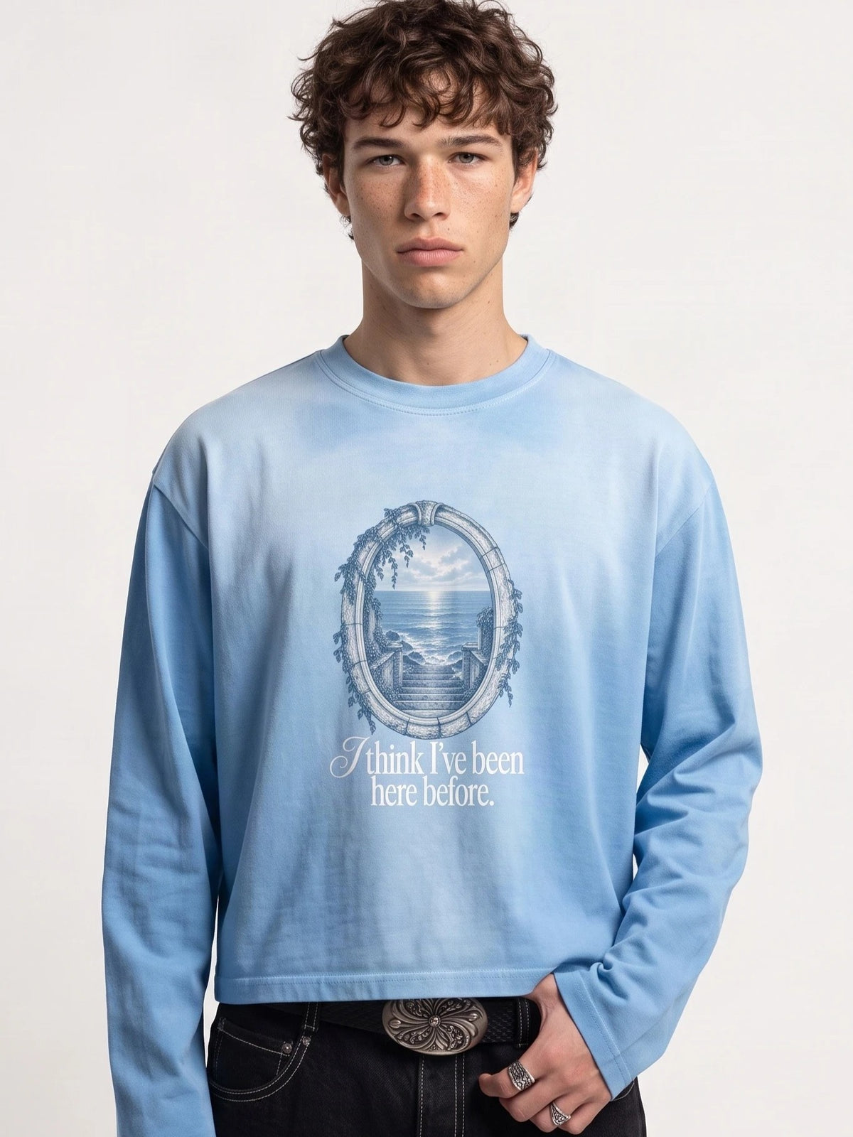 I THINK I'VE BEEN HERE BEFORE LONGSLEEVE - Sky Blue