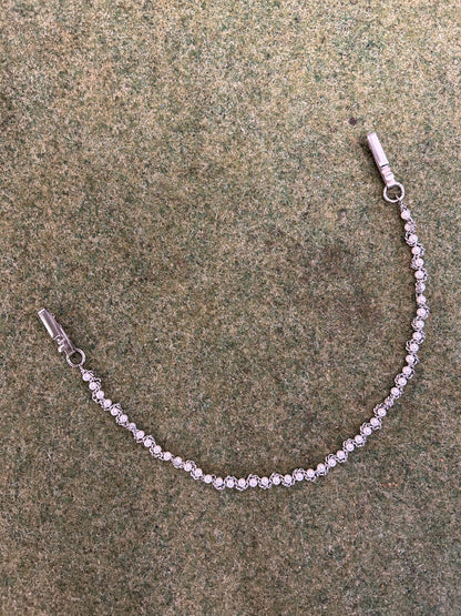 SILVER PEARL WALLET CHAIN