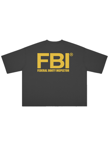 FBI x MOONAERA black oversized T-shirt back