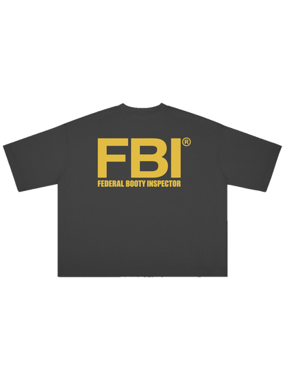 FBI x MOONAERA black oversized T-shirt back