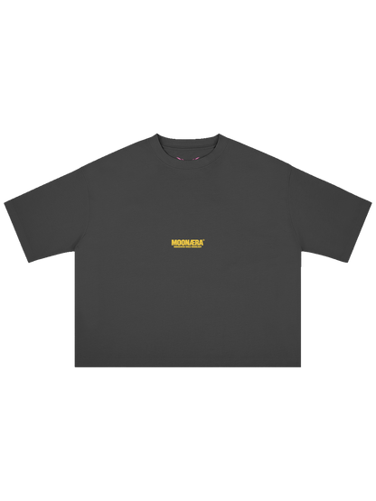 FBI x MOONAERA black oversized T-shirt front