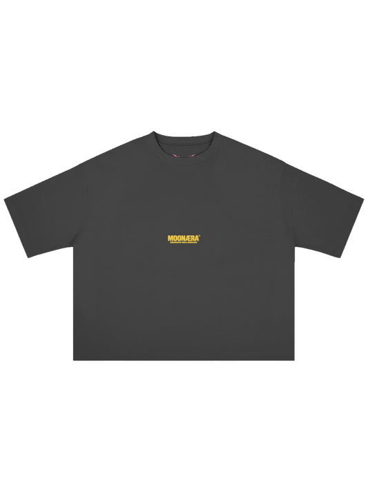 FBI x MOONAERA black oversized T-shirt front