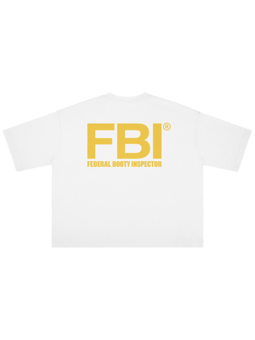 FBI x MOONAERA white oversized T-shirt back