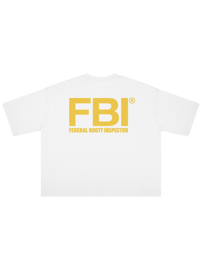 FBI x MOONAERA white oversized T-shirt back