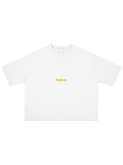 FBI x MOONAERA white oversized T-shirt front