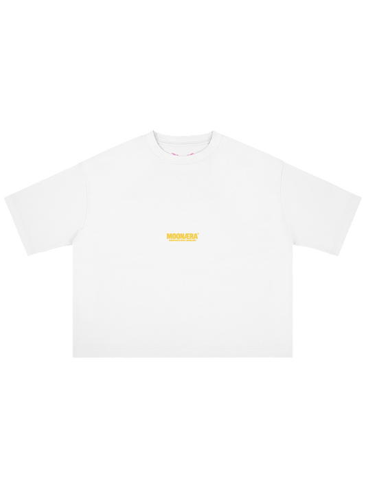 FBI x MOONAERA white oversized T-shirt front