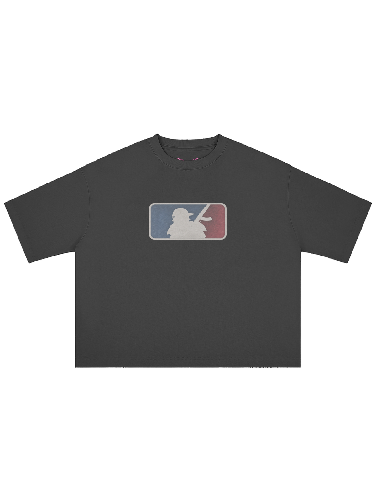 Major League x MOONAERA black oversized T-shirt front