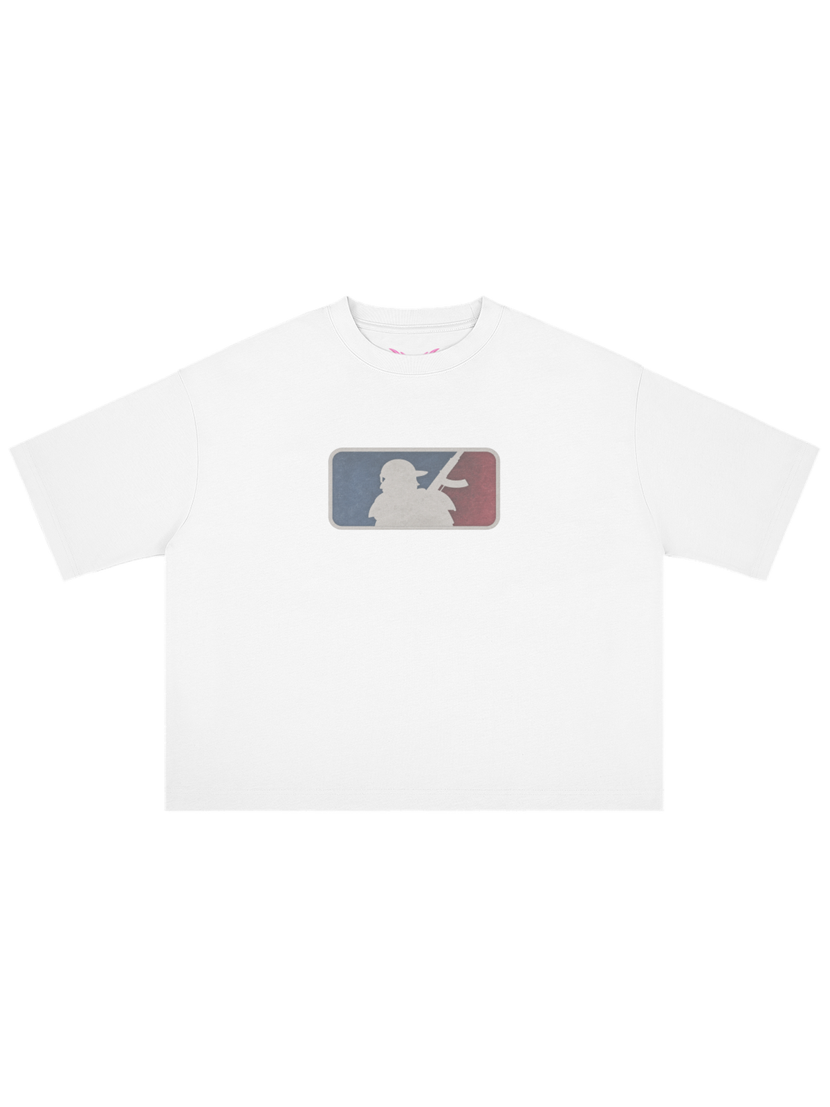 Major League x MOONAERA white oversized T-shirt front