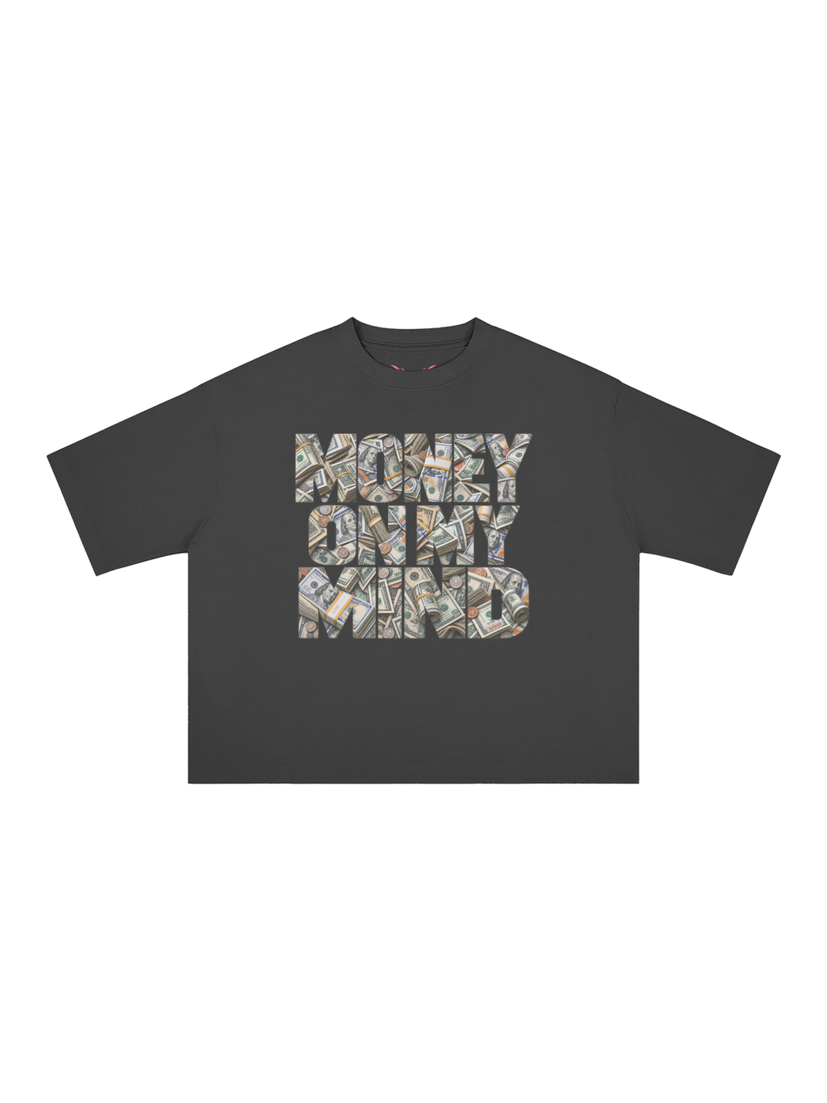 Money On My Mind x MOONAERA black oversized T-shirt front