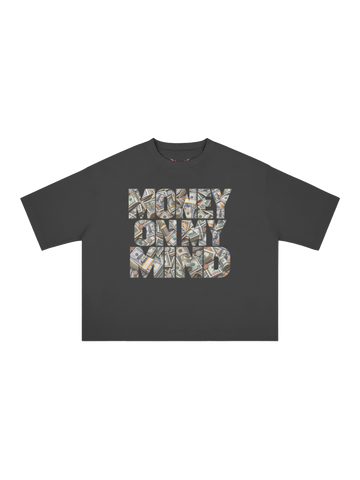 Money On My Mind x MOONAERA black oversized T-shirt front