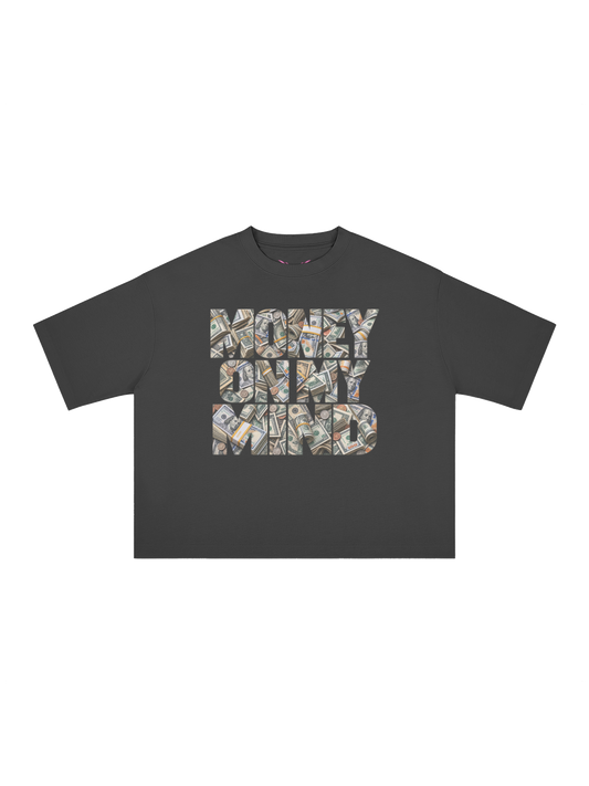 Money On My Mind x MOONAERA black oversized T-shirt front