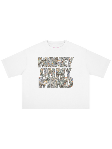 Money On My Mind x MOONAERA white oversized T-shirt front