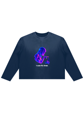 I CAN FIX THAT LONGSLEEVE - Navy Blue