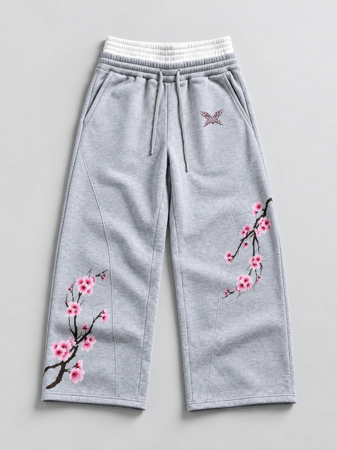Sakura Thorn Sweatpants — Light Grey