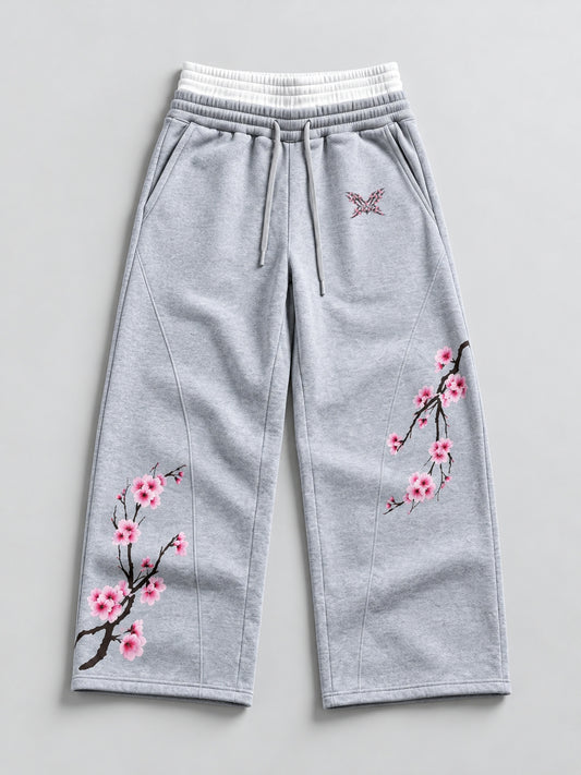 Sakura Thorn Sweatpants — Light Grey