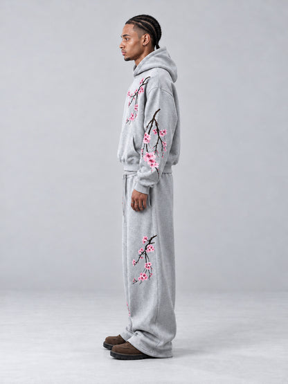 Sakura Thorn Hoodie — Light Grey