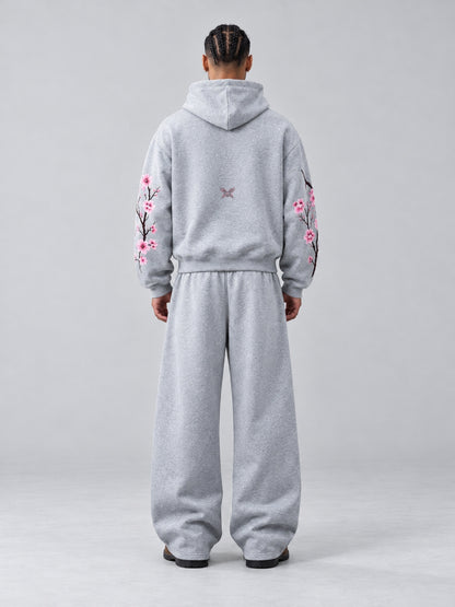 Sakura Thorn Hoodie — Light Grey