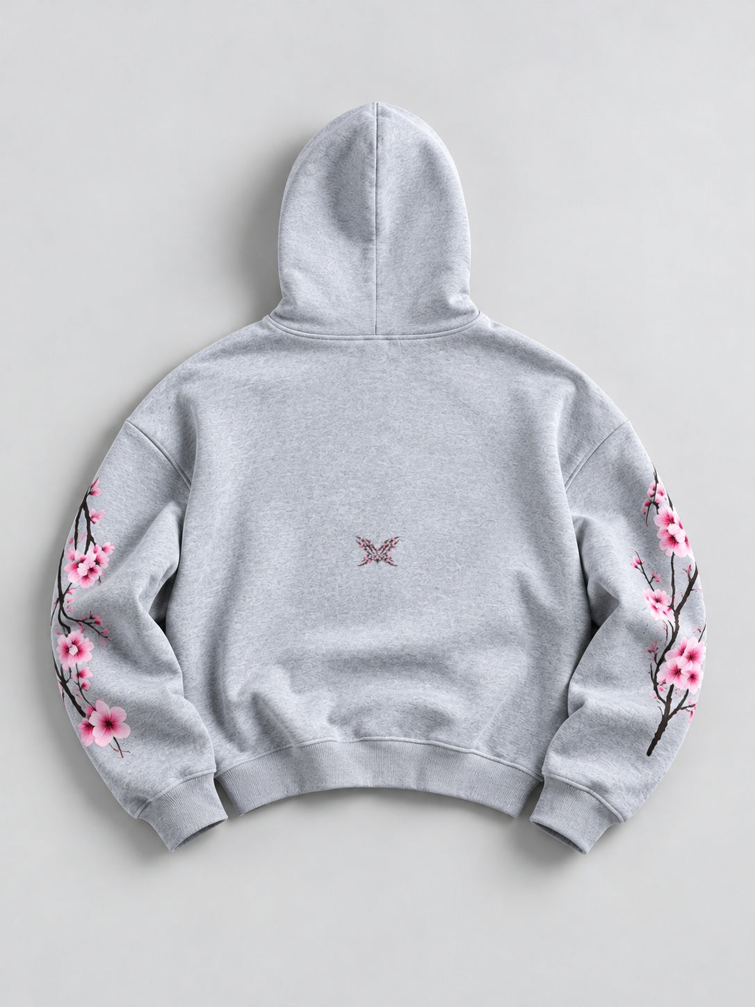 Sakura Thorn Hoodie — Light Grey