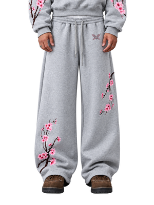 Sakura Thorn Sweatpants — Light Grey