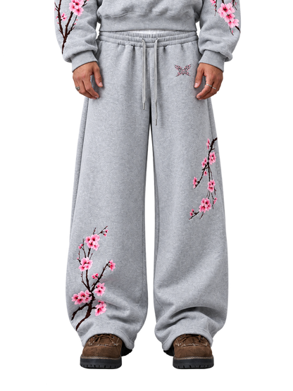 Sakura Thorn Sweatpants — Light Grey