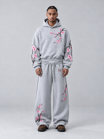 Sakura Thorn Sweatpants — Light Grey