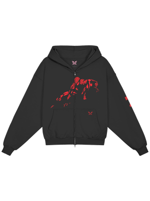 Spidey × MOONAERA zip hoodie – Black