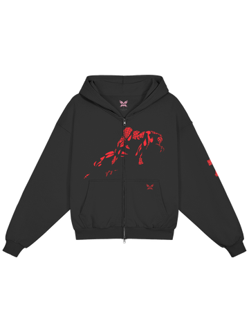 Spidey × MOONAERA zip hoodie – Black