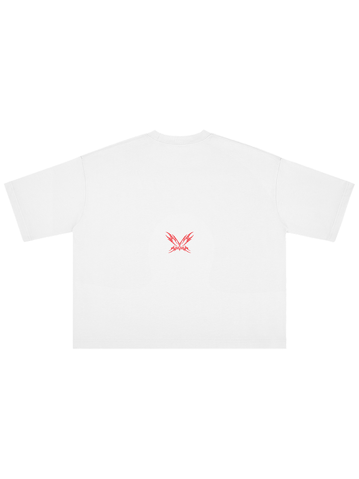 White SPIDEY X MOONAERA oversized graphic T-shirt back view